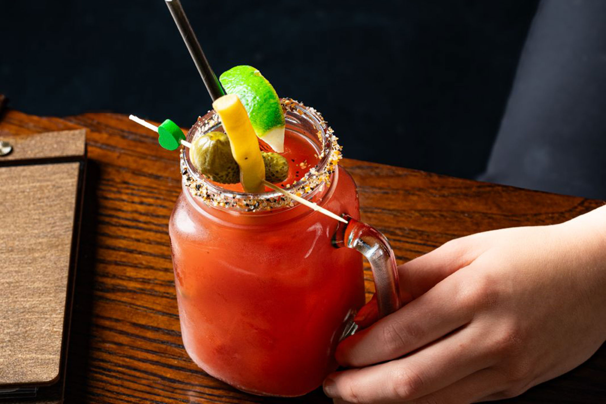Signature Caesar Cocktail at Bimini's Pub